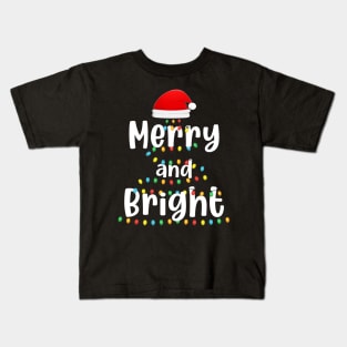 christmas funny merry and bright Kids T-Shirt